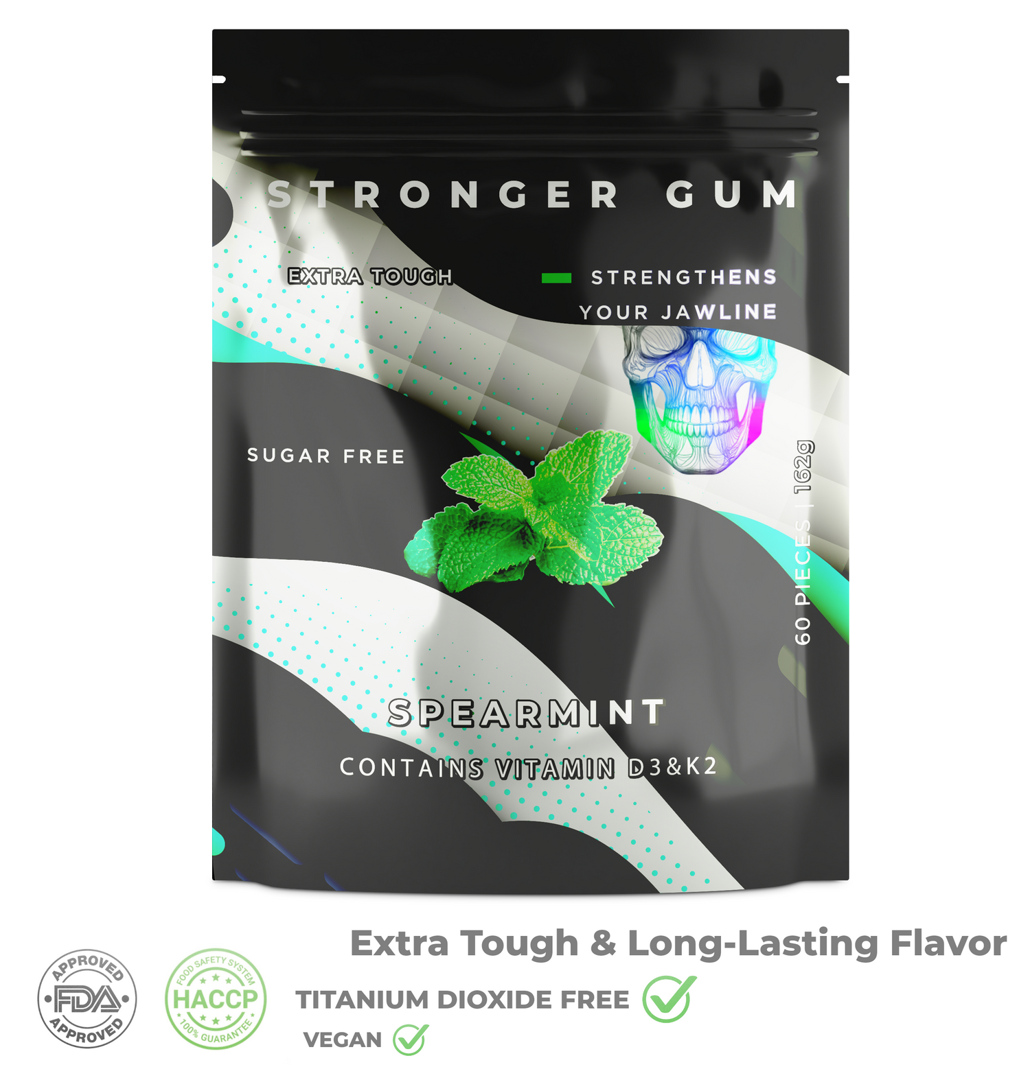 Stronger Gum for developing a strong Jawline. The most effective jaw exerciser for developing aesthetic facial features.
