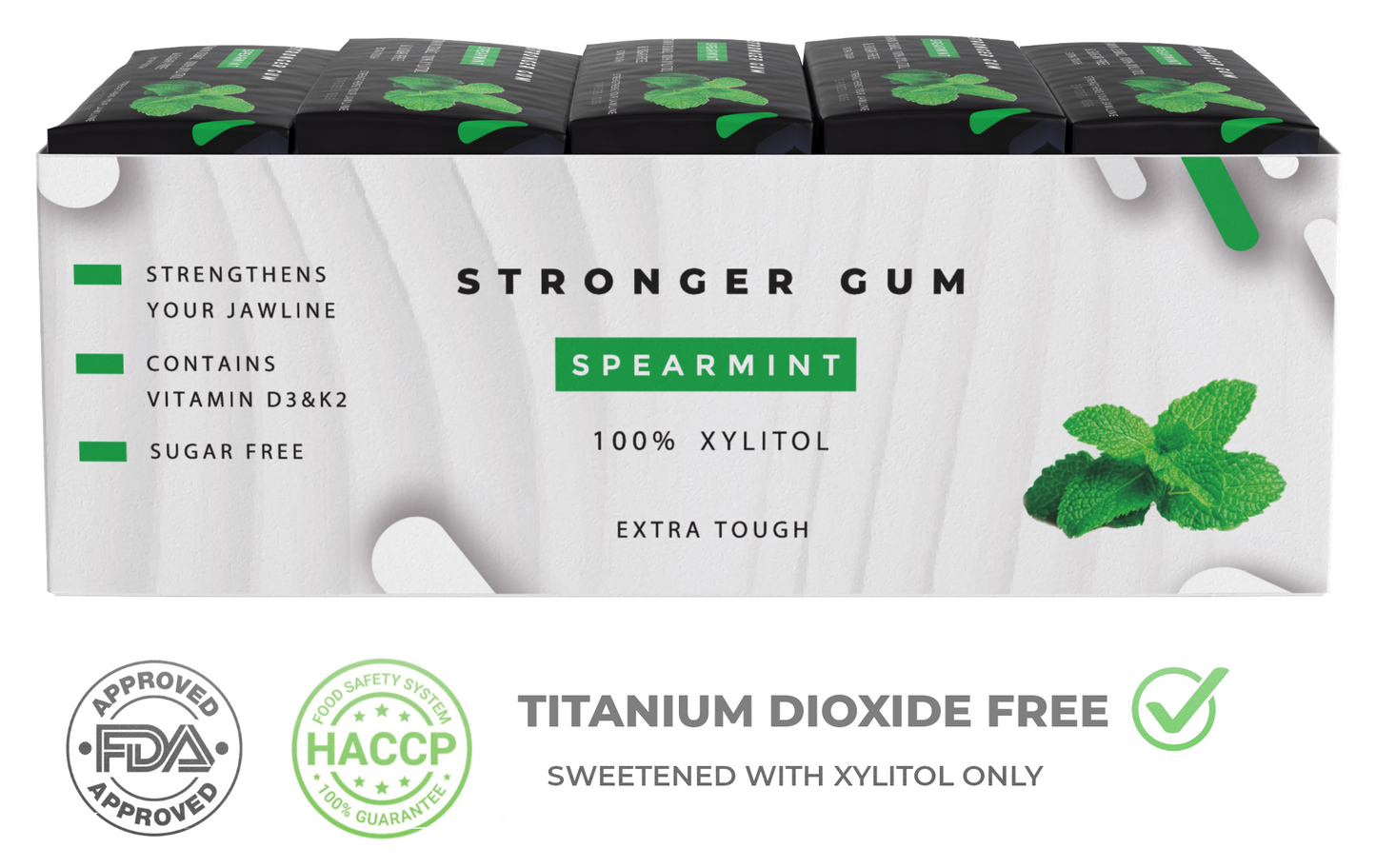 Extra résistant: Sans sucre Goût simple, 90 pièces (315g) - Le chewing-gum le plus efficace pour la mâchoire